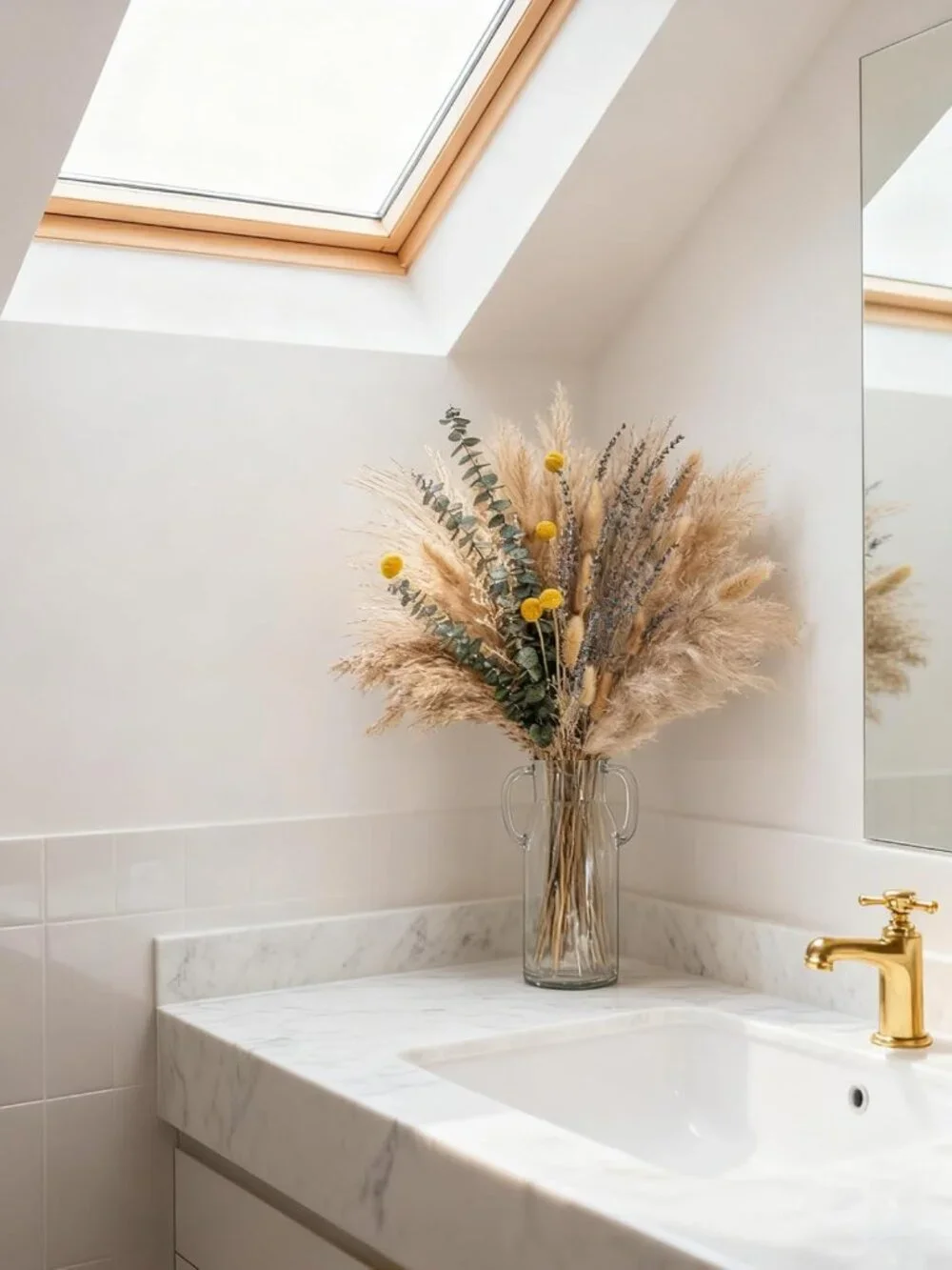 Boho Dried Flower Bouquet - Pampas Grass, Eucalyptus, Lavender & Bunny Tails